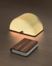 Mini 3 Colors Wooden Folding Book USB-C Rechargeable Light Lamp