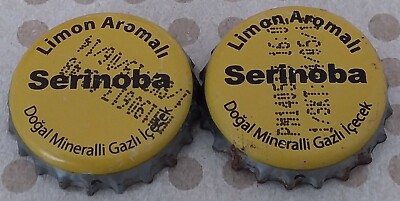 2x KK Kronkorken Serinoba Limon Aromalı Türkiye Türkei Gelb - Crown/Bottle caps
