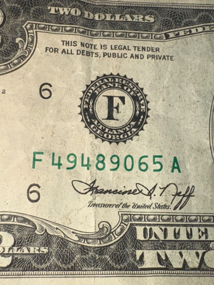 MIXED GOOD TWO Dollar BILL -1976-a found in a mixed stack of bills - Image 2 of 4