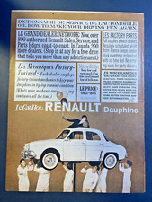 1960 Magazine Advertisement Renault Dauphine Le Car Hot
