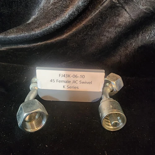 FJ13K-06-10 Intertraco 45 Female JIC Swivel Hydraulic Hose Fitting Qty. 2