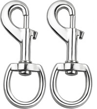 3.5 Inch Flag Swivel Snap Hooks, 2 Pack Flag Clips for Flagpole Rope Heavy Duty