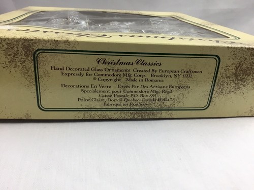 Hand Decorated Glass Christmas Classics Ornaments Set Of 8 - Picture 4 of 5