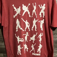 Red Fortnite Victory Royal Dance Video Game T-shirt