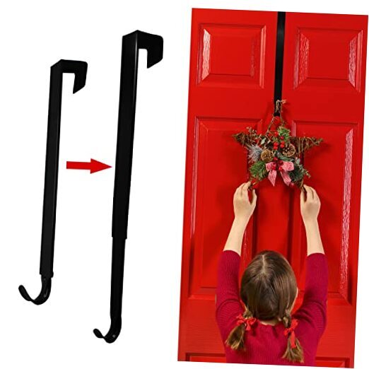 Adjustable Front Door Wreath Hanger 15 to 25 Inches