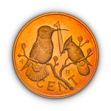 BRITISH VIRGIN ISLANDS. 1973, 1 Cent - Caribbean Hummingbirds, QEII,  Toned
