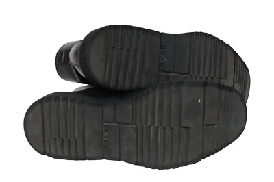 Prada Men Combat Half Boots Sz US 8.5 UK 7.5 Black Leather  display picture 1