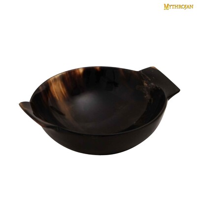 Viking Ox Horn Bowl Handcrafted Camping Feasting Dish for Dining, Gift and D?cor