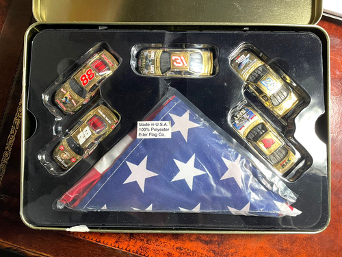 USA Military 5 Car 24K Gold Action Set Jarrett, Rudd, Skinner, Hamilton, Nadeau