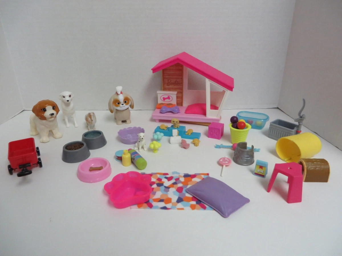 2018 Barbie Dog House Doggy Spa Dog Show Playset With Dogs Bowls