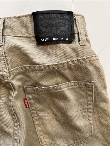 Levi’s Boys 511 Slim Khaki Jeans Size 12 - 26x26 - Picture 7 of 12