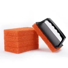Longlasting Scrubbing Pad With Handle Notscratch Multipurpos Scouring Sponge For