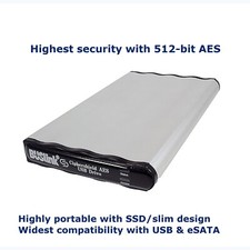 DSX-2TSDG2 2TB SSD USB 3.2 Gen 2/eSATA Cipher...