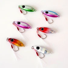6 PCS Micro Metal Jig Fishing Lures Shore Casting Jigging Spoon Saltwater Lure