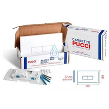 KIT SOSTITUZIONE VECCHIA PLACCA PUCCI  2  PULSANTI  BIANCA SLIM 80179560