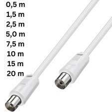 Antennen Kabel Antennenkabel iEC TV AnschlußKabel Koax Verlängerung HD 4K 8k UHD