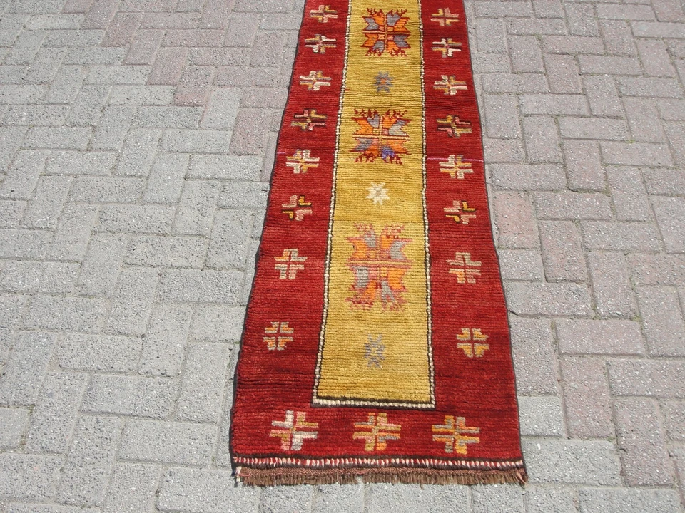 2x11 Carpet rug anatolian vintage turkish rugs - decorative area rug for hallway - Image 4 of 4