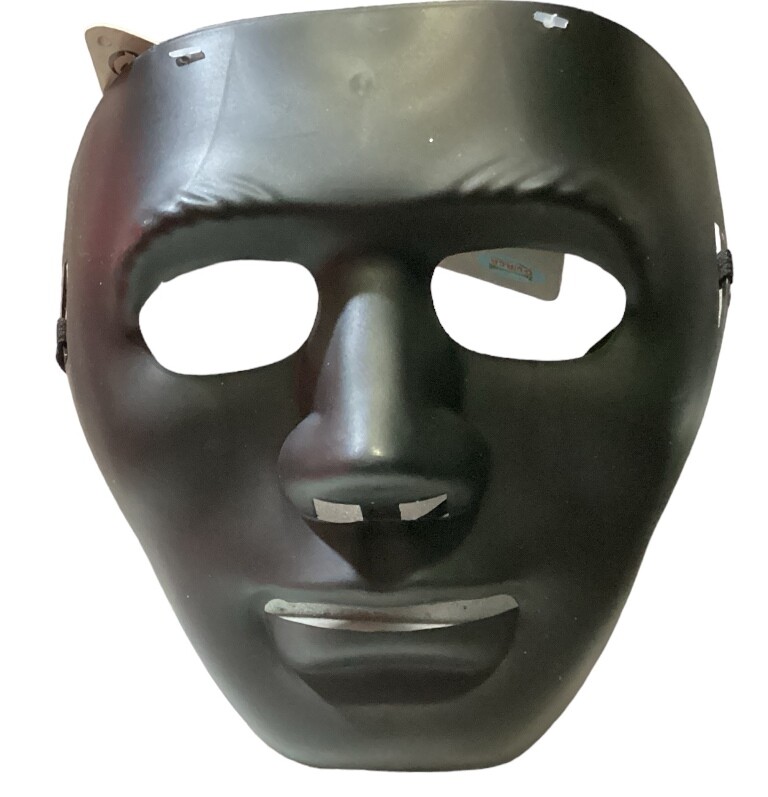 Maschera Senza Volto Elastica Nera 2 Pezzi – Copritesta In Poliestere Traspirante Per Halloween, Cosplay E Carnevale (32x25 Cm)