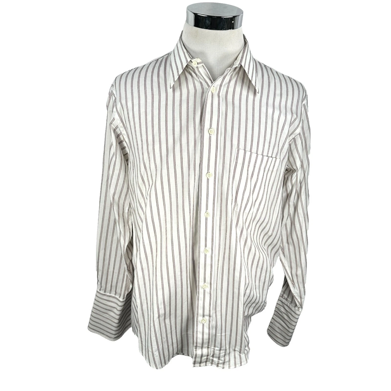 Camisas de vestir a rayas blancas Burberry para hombres