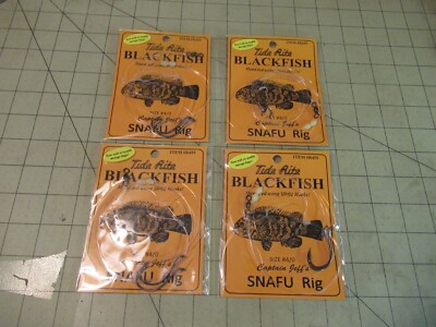 4 SNAFU RIGS BLACKFISH TAUTOG RIG CAPTAIN JEFF'S SNAFU 2 HOOK RIG OCTOPUS SZ 4/0