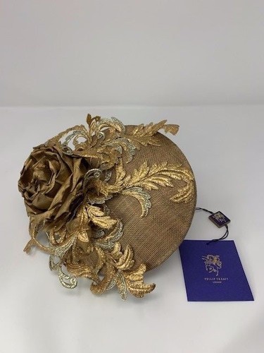 Philip Treacy Gold Metallic Fascinator 