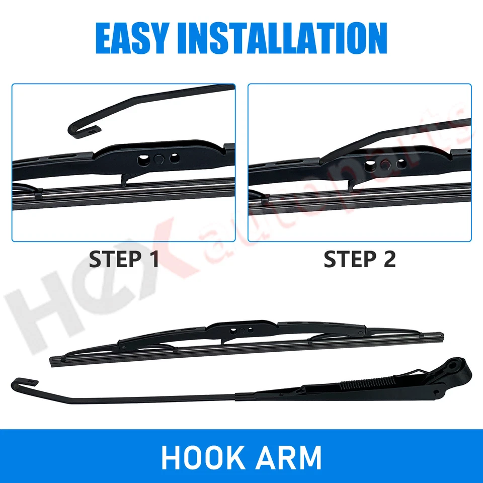 Kit de motor limpador de para-brisa elétrico 12V universal ou UTV Polaris RZR Kawasaki - Imagem 4 de 4