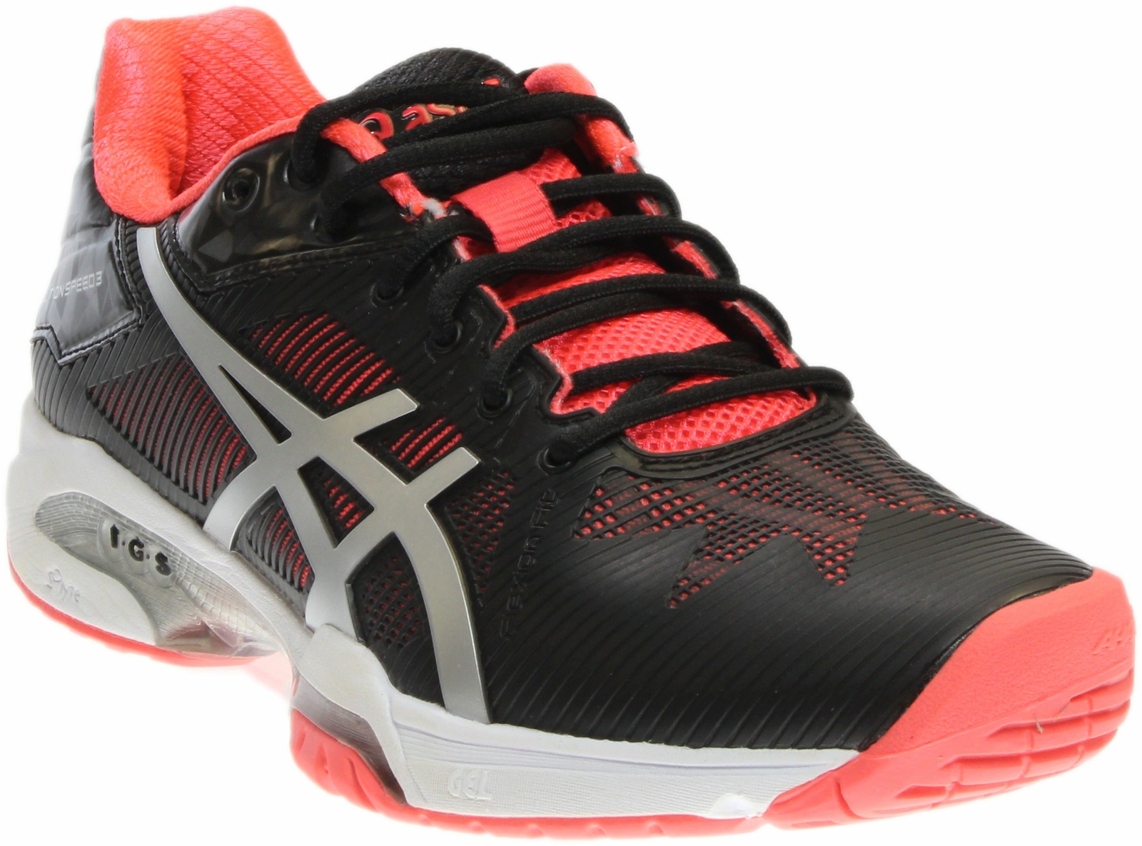 asics black tennis shoes womens