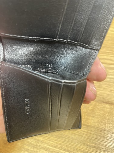Kenzo Logo Foldable Leather Wallet black leather bi-fold wallet - Picture 6 of 14