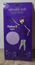 VTG Splendid Style Fishnet Purple Lilac Nylon Tights One Size Fits Most jcpenney
