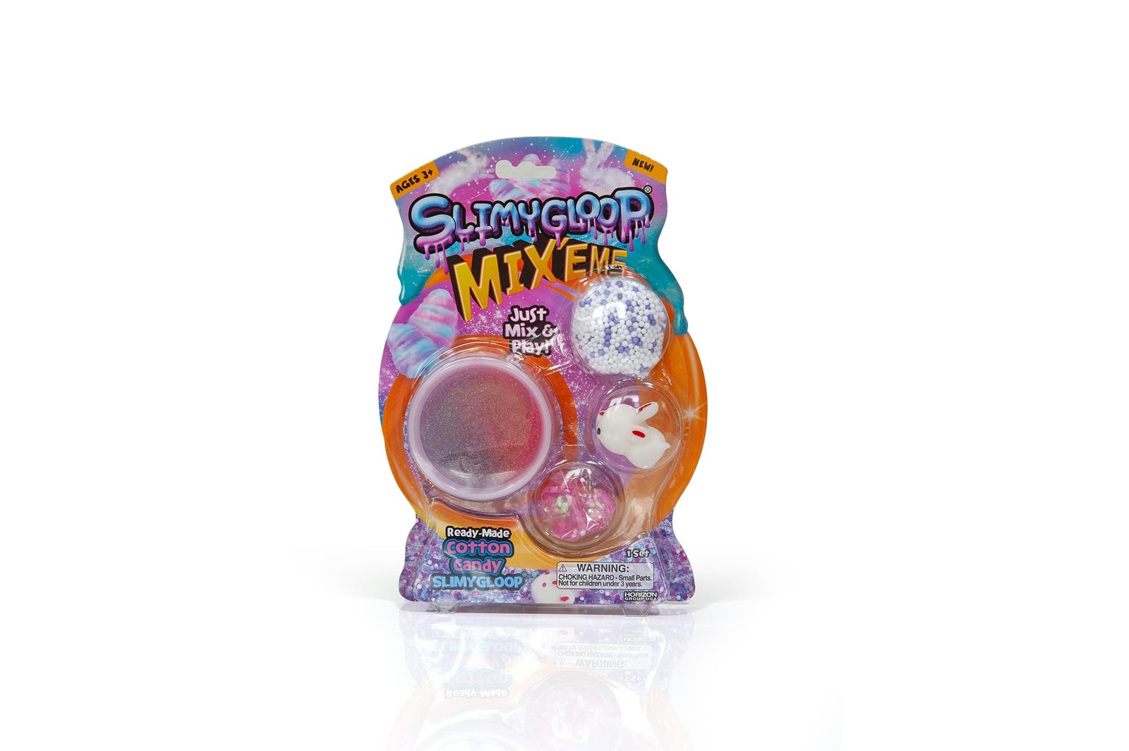 Slimygloop Mix'Ems DIY Cotton Candy Glitter Slime Kit For Kids