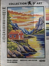 Collection D Art Printed needlepoint Tapestry Canvas Only 30 X40 Cm
