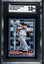 MAX CLARK 2023 Panini USA Baseball Stars & Stripes Team Logo 8/50 SGC 10!