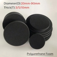 Disco in spugna nera piastra rotonda in poliuretano espanso diametro 20 mm-90 mm