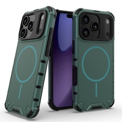 For iPhone 17 Pro Max 16 15 14 13 12 Shockproof Armor Magnetic Attraction Cover