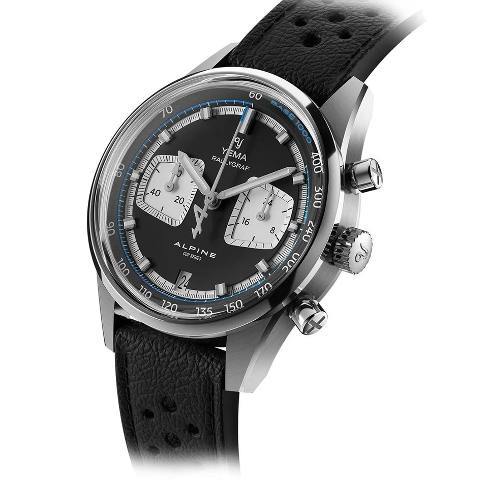 YEMA Rallygraf Alpine Cronografo Acciaio Ibrido Meccanico Quarzo Orologio Uomo - Imagen 2 de 4