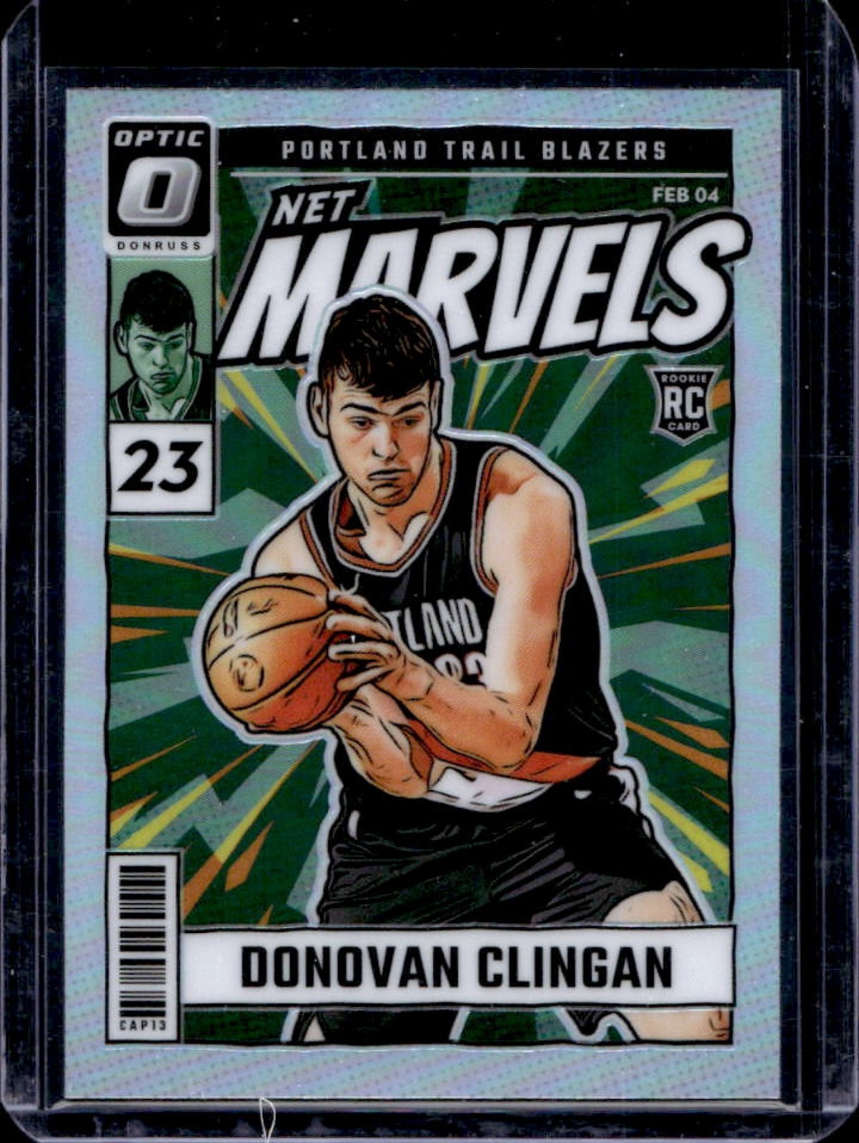 2024-25 Donruss Optic Donovan Clingan Net Marvels RC Holo #11 Trail Blazers