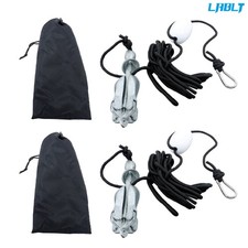LABLT For Grapnel Boat Marine Kayak Folding Anchor Set White1.5KG 2-Pack