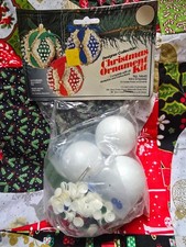 THL Crafts MINI EMPRESS Makes 3 Option B Vtg Sequin Bead Christmas Ornament Kit