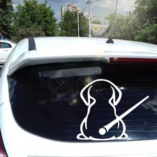 Reflective White Rear Wiper Decal Dog Stickers for Cars Funny Animal Dog
