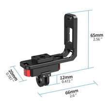 Image of For GoPro 13 Action Camera L Bracket Mount Quick Release Plate Horizontal
