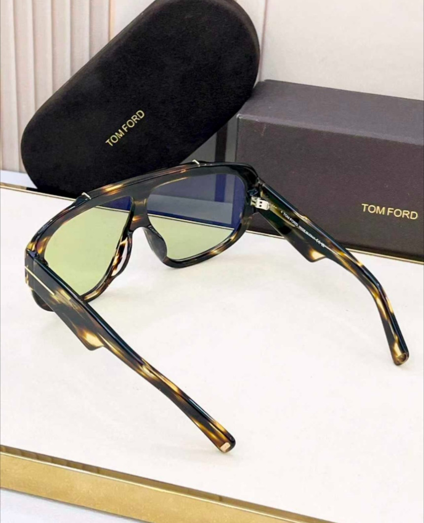 Tom Ford Rellen Mask Sunglasses TF1093 Dark Havana/Yellow 71-7-120mm New image 3