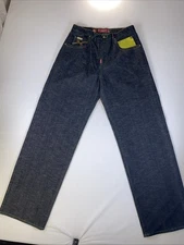 Lr Geans By LRG Mens Blue Jeans Size 34X34 Embroidered Logo Straight Boot Cut