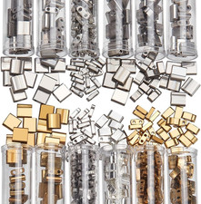 About 468 Pcs 3 Sizes Tila Beads, 2-Hole Glass Seed Colors 1/4 Half