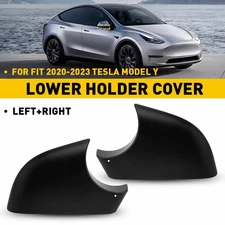 For Tesla Model y Left Right Side Door Wing Mirror Cover Lower Holder Black