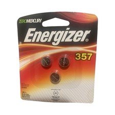 Energizer 357 Silver Oxide Battery 3 Batteries Zero Mercury Watch Batteries