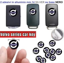 2 adesivi VOLVO  14.mm stemma logo Auto Metallo Alluminio