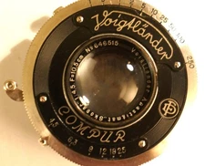 Voigtlander 10.5cm 1:4.5 Anastigmat Skopar Lens in Compur Shutter