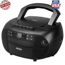 Portable Boombox Stereo Cassette Recorder Top Loading CD Player W/ AM/FM Radio
