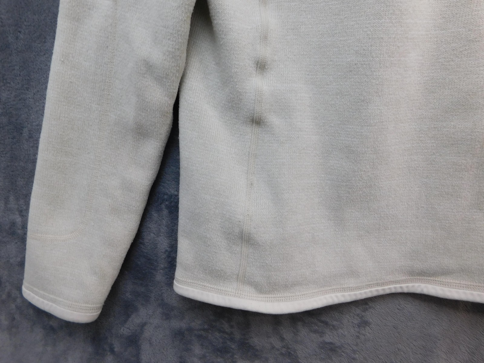 Patagonia Jacket Womens Medium White Fleece 1/4 Zip Pullover Sleeve Pocket thumbnail 12