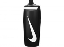 Image of Nike Refuel Bottle 18 OZ Black Black White Gym Sports Water Bottle Hydration